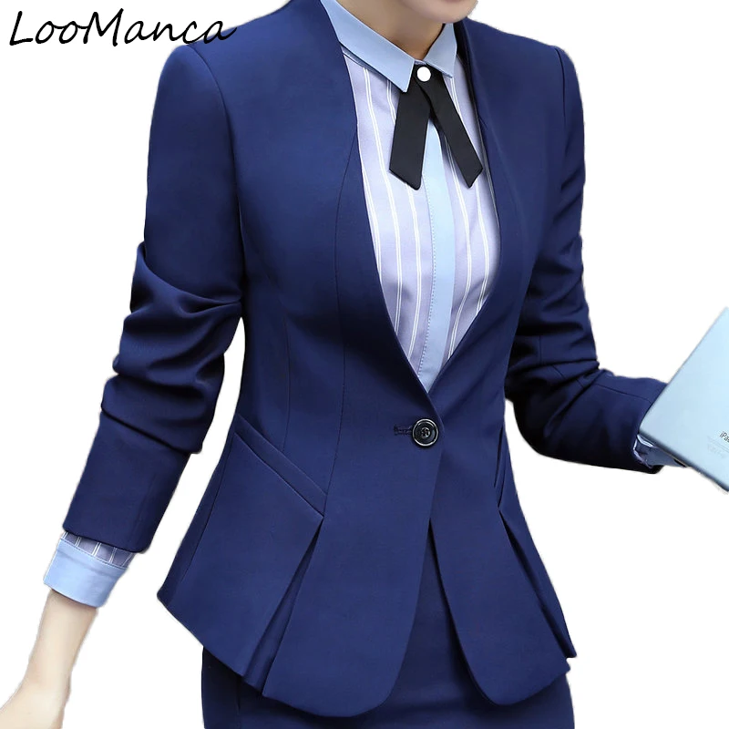 Blazers Women's Single-Button Suit Jacket New 2019 autumn winter Femininos Basic Jackets Slim Blazer Plus size
Blazers Women's Single-Button Suit Jacket New 2019 autumn winter Femininos Basic Jackets Slim Blazer Plus size