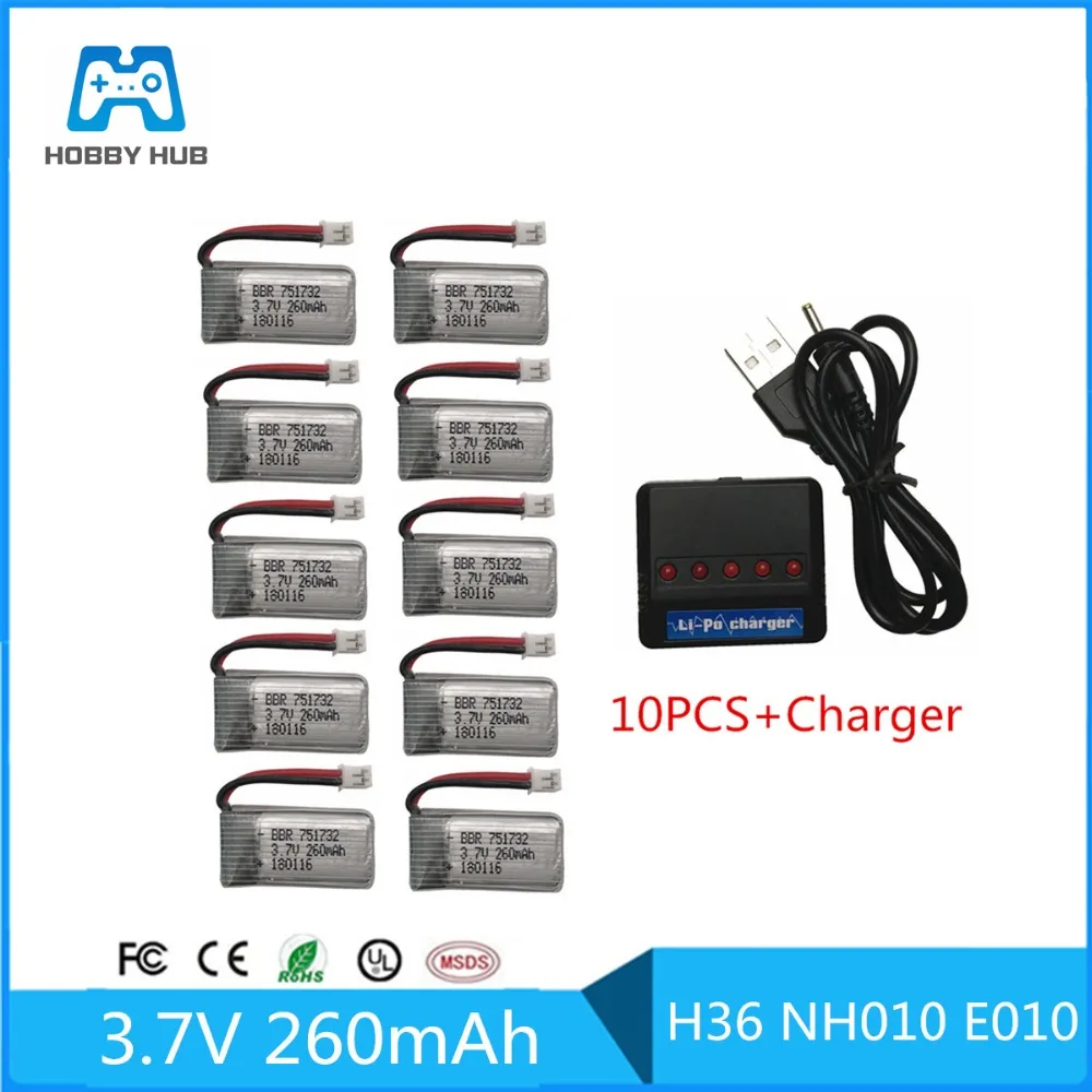 10pcs 3.7V 260MAH Upgrade For Eachine E010 E010C E011 E013 H36 Mini RC Quadcopter 3.7V 260MAH 30C Libo Battery With Charger Set
10pcs 3.7V 260MAH Upgrade For Eachine E010 E010C E011 E013 H36 Mini RC Quadcopter 3.7V 260MAH 30C Libo Battery With Charger Set