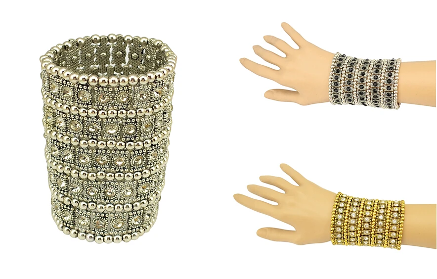 Boho 5 Layers Silver Gold Wide Bracelet Rhinestone Tribal Gypsy Jewelry Statement Elastic Bracelet & Bangles pulseira feminina
Boho 5 Layers Silver Gold Wide Bracelet Rhinestone Tribal Gypsy Jewelry Statement Elastic Bracelet & Bangles pulseira feminina