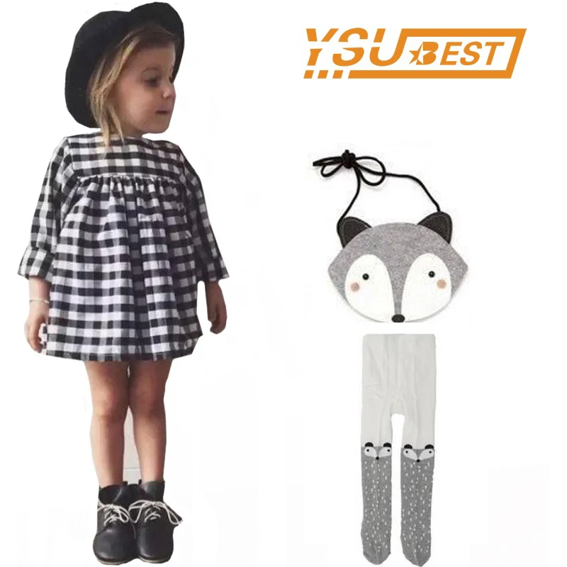 3Pcs/Sets Dress +Stocking+ Bag Baby Girls Long Sleeve Plaid Children Dresses Girls Dress Costume European Vestido Vetement Kids
3Pcs/Sets Dress +Stocking+ Bag Baby Girls Long Sleeve Plaid Children Dresses Girls Dress Costume European Vestido Vetement Kids