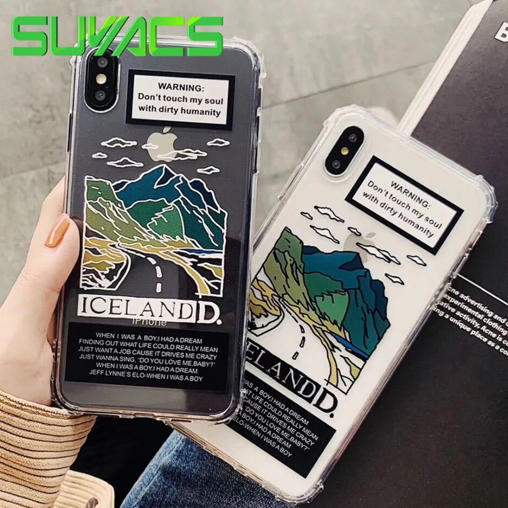 SUYACS Four Corners Anti-knock TPU Soft Transparent Letters Case For iPhone XS MAX XR X 6 6S 7 8 Plus Phone Back Cover Case Bag
SUYACS Four Corners Anti-knock TPU Soft Transparent Letters Case For iPhone XS MAX XR X 6 6S 7 8 Plus Phone Back Cover Case Bag