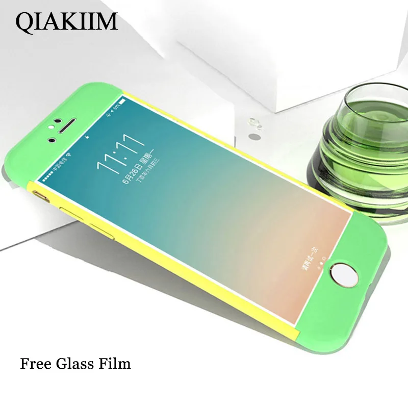 Candy Color Phone Cases For iPhone 6 6S 7 Plus Cover Fashion 360 Body Full Protection Hard Shockproof Armor Case + Screen Film
Candy Color Phone Cases For iPhone 6 6S 7 Plus Cover Fashion 360 Body Full Protection Hard Shockproof Armor Case + Screen Film
