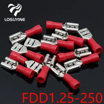 FDD1.25-250 insulating Female Insulated Electrical Crimp Terminal Connectors Cable Wire Connector 100PCS/Pack FDD1-250 FDD
FDD1.25-250 insulating Female Insulated Electrical Crimp Terminal Connectors Cable Wire Connector 100PCS/Pack FDD1-250 FDD
