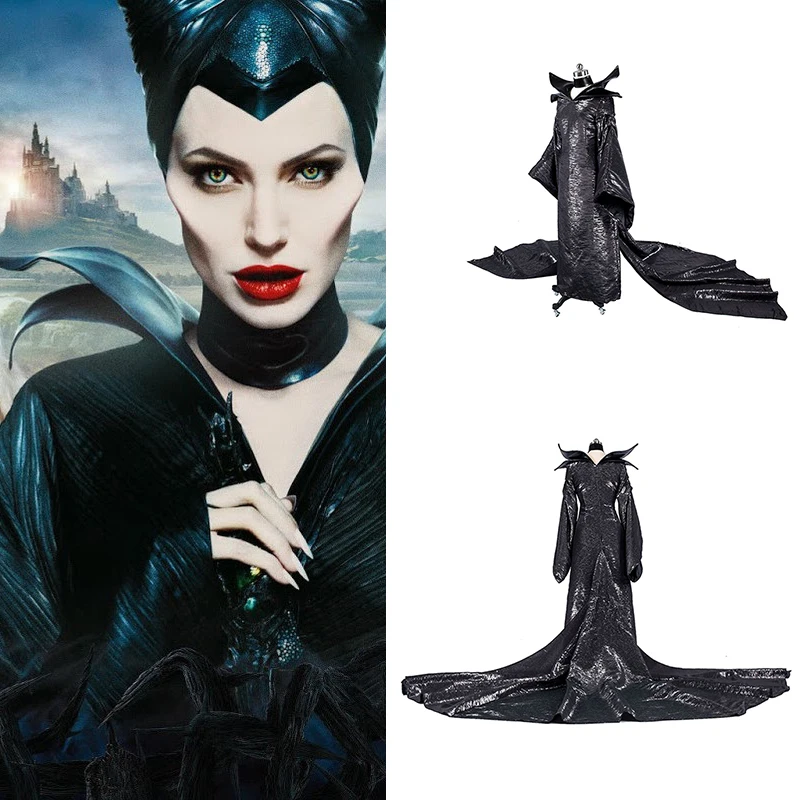 movie Maleficent Mistress of Evil Cosplay Costume Angelina Jolie dress Halloween party clothing
movie Maleficent Mistress of Evil Cosplay Costume Angelina Jolie dress Halloween party clothing