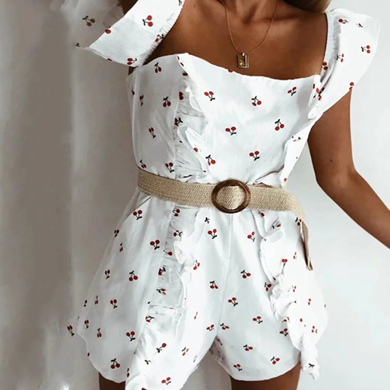 Sexy women white Coveralls slim printed ruffles jumpsuits female jumpsuits &rompers women bodysuit overalls rompers womens
Sexy women white Coveralls slim printed ruffles jumpsuits female jumpsuits &rompers women bodysuit overalls rompers womens