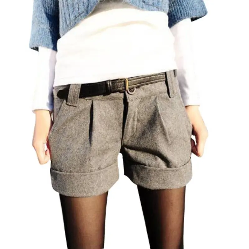 Fashion Autumn And Winter Women Curling Wild Woolen Shorts Plus Size Casual Shorts Whithout Belt
Fashion Autumn And Winter Women Curling Wild Woolen Shorts Plus Size Casual Shorts Whithout Belt