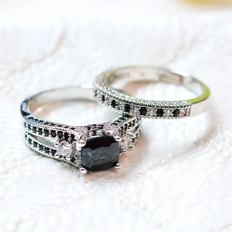 Luxury Male Female Small Black Stone Ring Set Cute 925 Silver Wedding Rings For Men Women Fashion Love Engagement Ring
Luxury Male Female Small Black Stone Ring Set Cute 925 Silver Wedding Rings For Men Women Fashion Love Engagement Ring