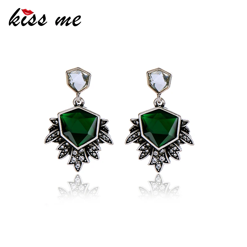 KISS ME Green Irregular Earrings Fashion Jewelry Antique Silver Color Dangling Drop Earrings Vintage Accessories
KISS ME Green Irregular Earrings Fashion Jewelry Antique Silver Color Dangling Drop Earrings Vintage Accessories