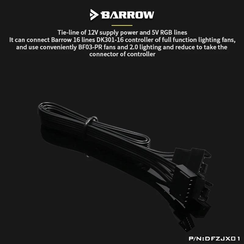 Barrow 5V RBW 16way Fan Lighting Extension Cables, For Barrow Fans and other LRC2.0 Lighting to Sync Controller 
Barrow 5V RBW 16way Fan Lighting Extension Cables, For Barrow Fans and other LRC2.0 Lighting to Sync Controller