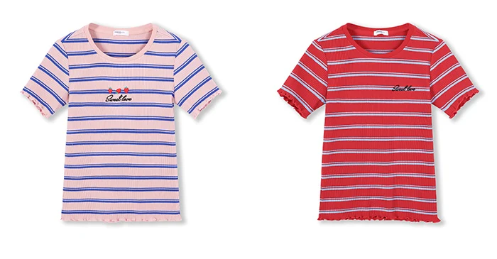 BalabalaChildren short sleeve t shirt girls big children 2019 new summer children wear stretch stripes bottoming tshirt BalabalaChildren short sleeve t shirt girls big children 2019 new summer children wear stretch stripes bottoming tshirt