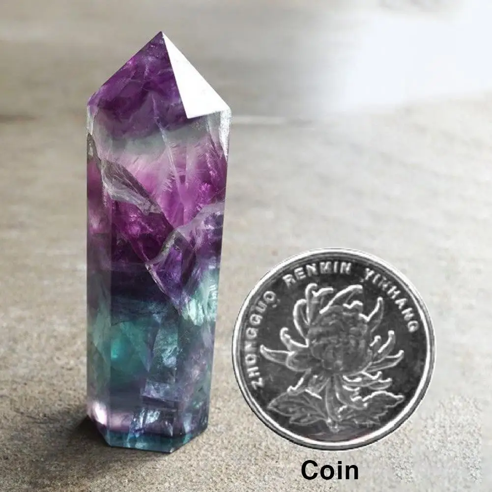 Natural Fluorite Crystal Colorful Striped Fluorite 4.5-6.5CM Quartz Crystal Stone Point Healing Hexagonal Wand Treatment Stone
Natural Fluorite Crystal Colorful Striped Fluorite 4.5-6.5CM Quartz Crystal Stone Point Healing Hexagonal Wand Treatment Stone