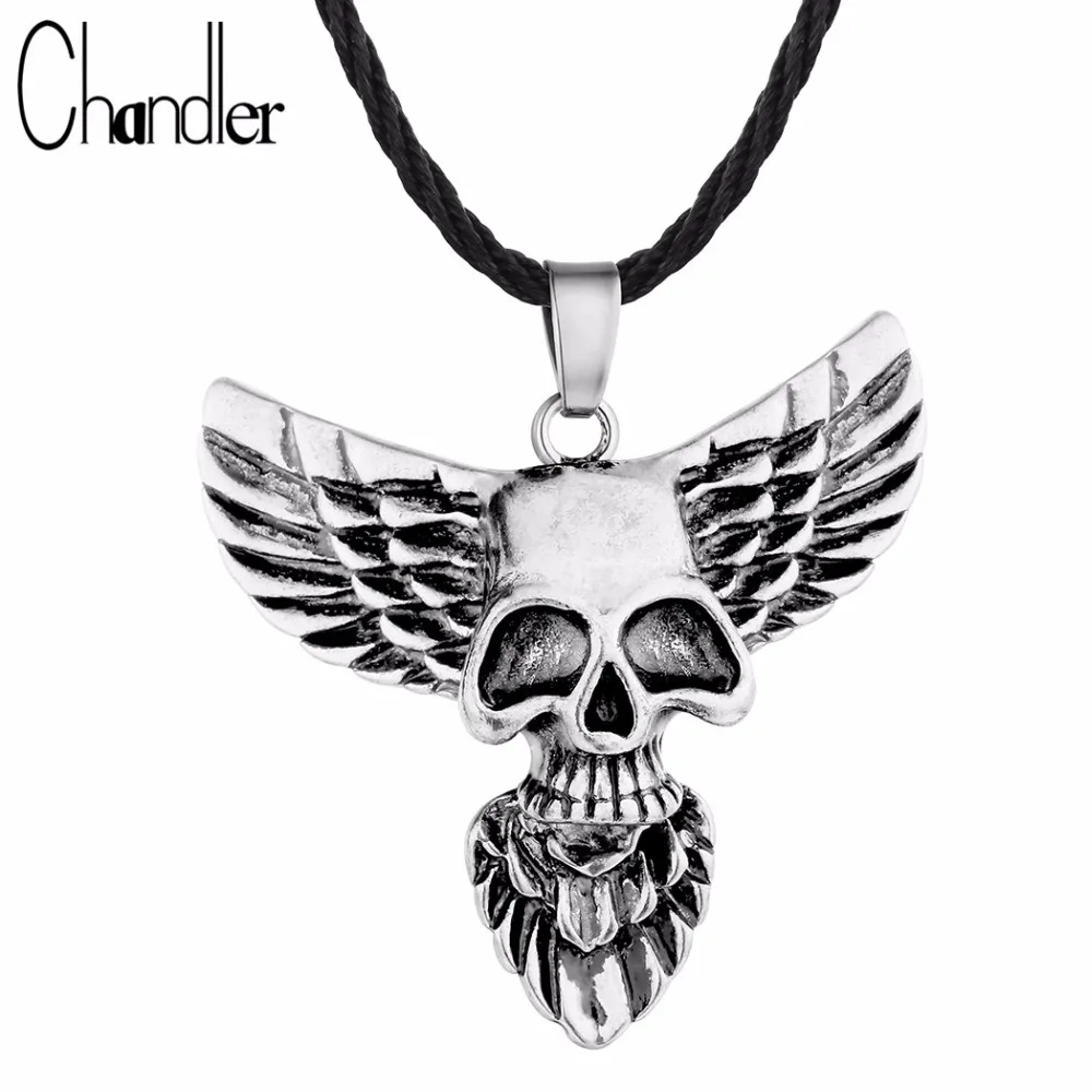 Chandler Brand Skull Head Eagle Wing Pendant Necklace Gothic Jewelry Men's Fashion Punk Accessaries Hiphop Maxi Classic Luxury
Chandler Brand Skull Head Eagle Wing Pendant Necklace Gothic Jewelry Men's Fashion Punk Accessaries Hiphop Maxi Classic Luxury