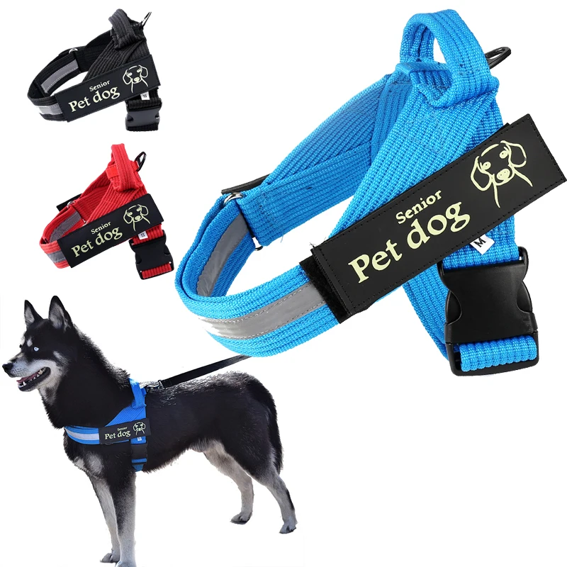 Reflective K9 Dog Harness Adjustable Nylon no Pull Training Harness Vest for Medium Large Dogs Pet Dogs walking harness
Reflective K9 Dog Harness Adjustable Nylon no Pull Training Harness Vest for Medium Large Dogs Pet Dogs walking harness
