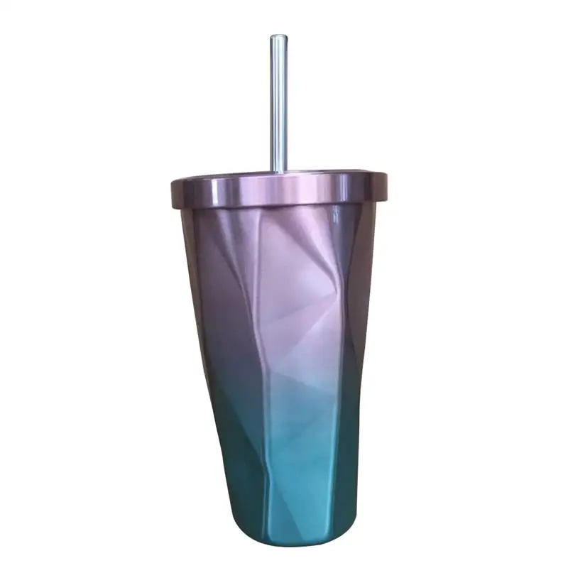 Stainless Steel Tumbler with Straw Hot and Cold Double Wall Drinking Cups Coffee Mugs 500ml Irregular Diamond with Lid
Stainless Steel Tumbler with Straw Hot and Cold Double Wall Drinking Cups Coffee Mugs 500ml Irregular Diamond with Lid