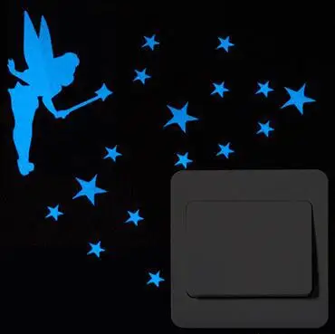 Blue-light Luminous Switch Sticker Home Decor Cartoon Glowing Wall Stickers Dark Glow Decoration Sticker, Cat/Fairy/Moon Stars
Blue-light Luminous Switch Sticker Home Decor Cartoon Glowing Wall Stickers Dark Glow Decoration Sticker, Cat/Fairy/Moon Stars