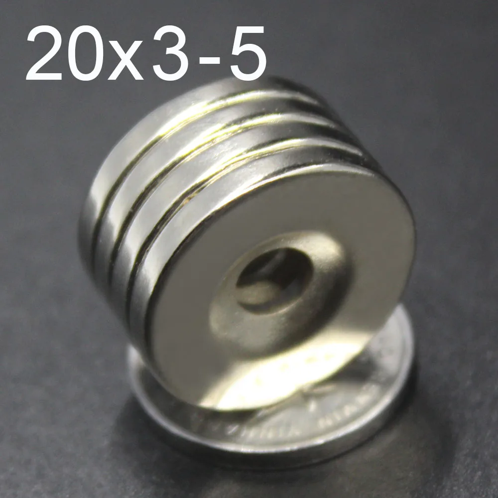 10/20/50Pcs Neodymium Magnet 20mm x 3mm Hole 5mm N35 NdFeB Round Super Powerful Strong Permanent Magnetic imanes Disc 20x3Hole 5 
10/20/50Pcs Neodymium Magnet 20mm x 3mm Hole 5mm N35 NdFeB Round Super Powerful Strong Permanent Magnetic imanes Disc 20x3Hole 5