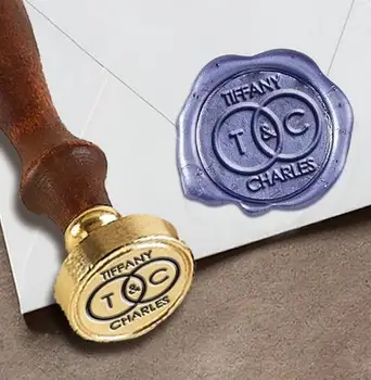 Wedding Personalized Custom Wax Seal Stamp on a 1 1/8" die- #352 Futura Font with Names & Infinity-Love
Wedding Personalized Custom Wax Seal Stamp on a 1 1/8" die- #352 Futura Font with Names & Infinity-Love