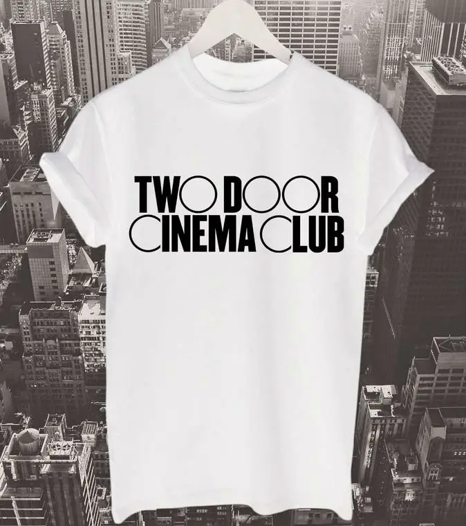Two Door Cinema Club Letters Women t shirt Cotton Casual Funny tshirts For Lady Top Tee Rock Black White Gray H-137
Two Door Cinema Club Letters Women t shirt Cotton Casual Funny tshirts For Lady Top Tee Rock Black White Gray H-137