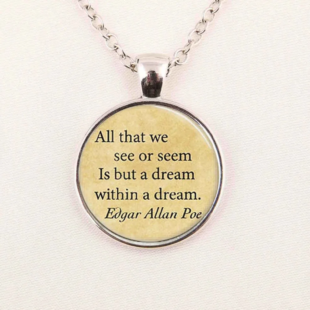 Steampunk Edgar Allan Poe Book Pendant silver mens silver Necklace doctor dr who chain 1pcs/lot man jewelry women new chain men
Steampunk Edgar Allan Poe Book Pendant silver mens silver Necklace doctor dr who chain 1pcs/lot man jewelry women new chain men