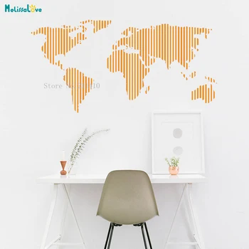 Vertical Line World Map Vinyl Wall Sticker Sleek Minimalist Art Decals Cool Decor Living Room Removable Cool Murals YT817 
Vertical Line World Map Vinyl Wall Sticker Sleek Minimalist Art Decals Cool Decor Living Room Removable Cool Murals YT817