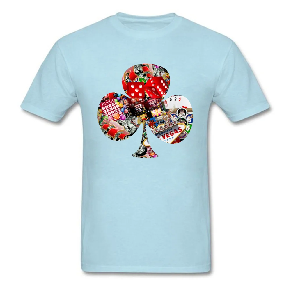 Club Playing Card Shape Cheap Man Top T-shirts Crewneck Short Sleeve 100% Cotton Tops Shirts Printed Tee Shirts Club Playing Card Shape light