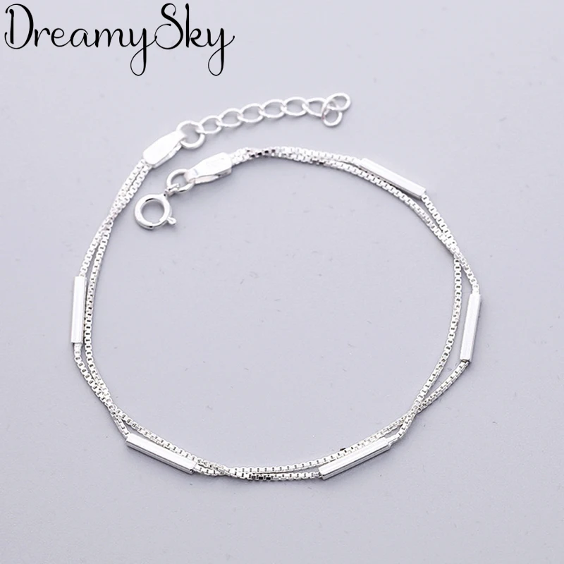 Bijoux Summer Trendy 925 Sterling Silver Link Chain Bracelets For Women Bohemia Fashion Girls Charm Bracelets Wedding Jewelry
Bijoux Summer Trendy 925 Sterling Silver Link Chain Bracelets For Women Bohemia Fashion Girls Charm Bracelets Wedding Jewelry