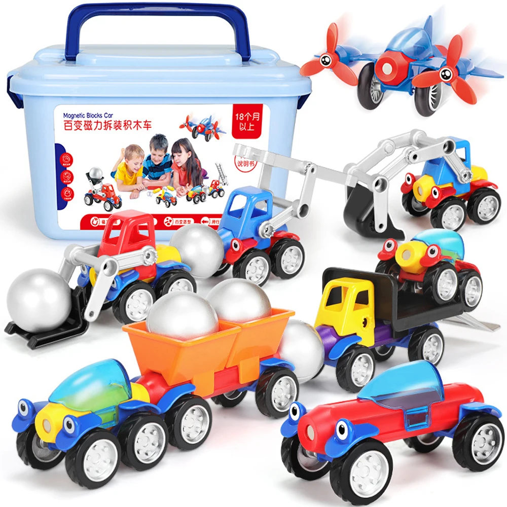 19-56pcs Magnetic Blocks Car Toys Magnet Sticks Metal Balls Magnetic Designer Constructor Set Vehicle Toys for Children Gift
19-56pcs Magnetic Blocks Car Toys Magnet Sticks Metal Balls Magnetic Designer Constructor Set Vehicle Toys for Children Gift