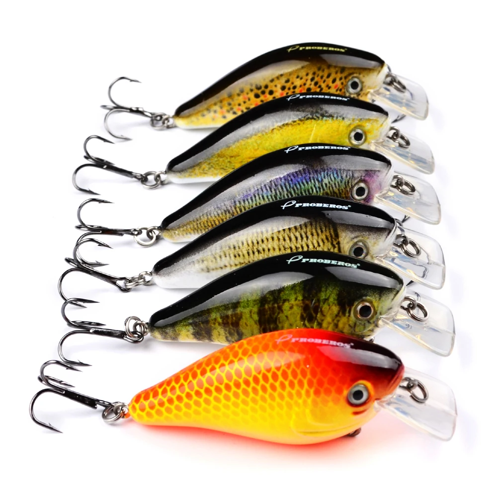 6pcs/lot PRO BEROS Brand Fishing lure 3"-7.6cm/12.75g-0.45oz Crankbait 6 Colors Fishing Tackle 6# Hook Fishing Baits
6pcs/lot PRO BEROS Brand Fishing lure 3"-7.6cm/12.75g-0.45oz Crankbait 6 Colors Fishing Tackle 6# Hook Fishing Baits