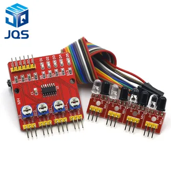 

F233-01 Four-way infrared tracing / 4 channel tracking module / transmission line / obstacle avoidance / car / robot sensors
