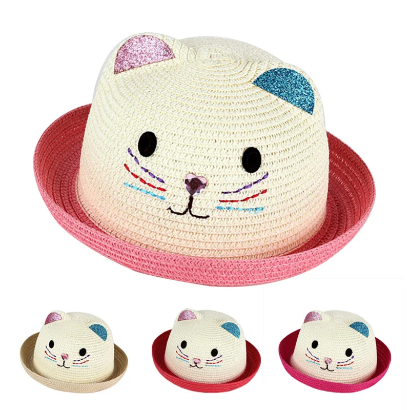 Cute Cat Ear Baby Hat Cartoon Kids Baby Girl Sun Hat Summer Girls Straw Panama Hat Children Beach Bucket Cap Casquette Enfant
Cute Cat Ear Baby Hat Cartoon Kids Baby Girl Sun Hat Summer Girls Straw Panama Hat Children Beach Bucket Cap Casquette Enfant