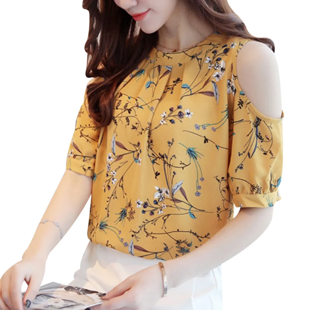 Cold Shoulder Chiffon Floral Printed Blouse Shirt Women 2018 Summer Tops Elegant Plus Size Ladies Korea Blouses Blusas Female
Cold Shoulder Chiffon Floral Printed Blouse Shirt Women 2018 Summer Tops Elegant Plus Size Ladies Korea Blouses Blusas Female