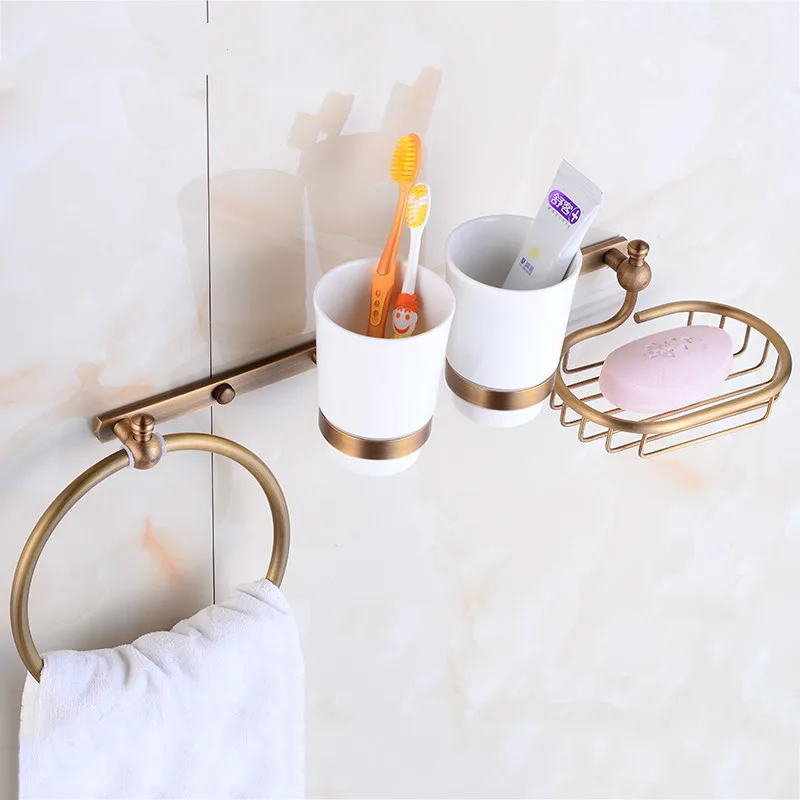 Antique Bathroom Soap net ,Towel Ring,Toothbrush Cup Rack,Copper Multi-function Storage Rack, Bathroom Hardware Pendants
Antique Bathroom Soap net ,Towel Ring,Toothbrush Cup Rack,Copper Multi-function Storage Rack, Bathroom Hardware Pendants