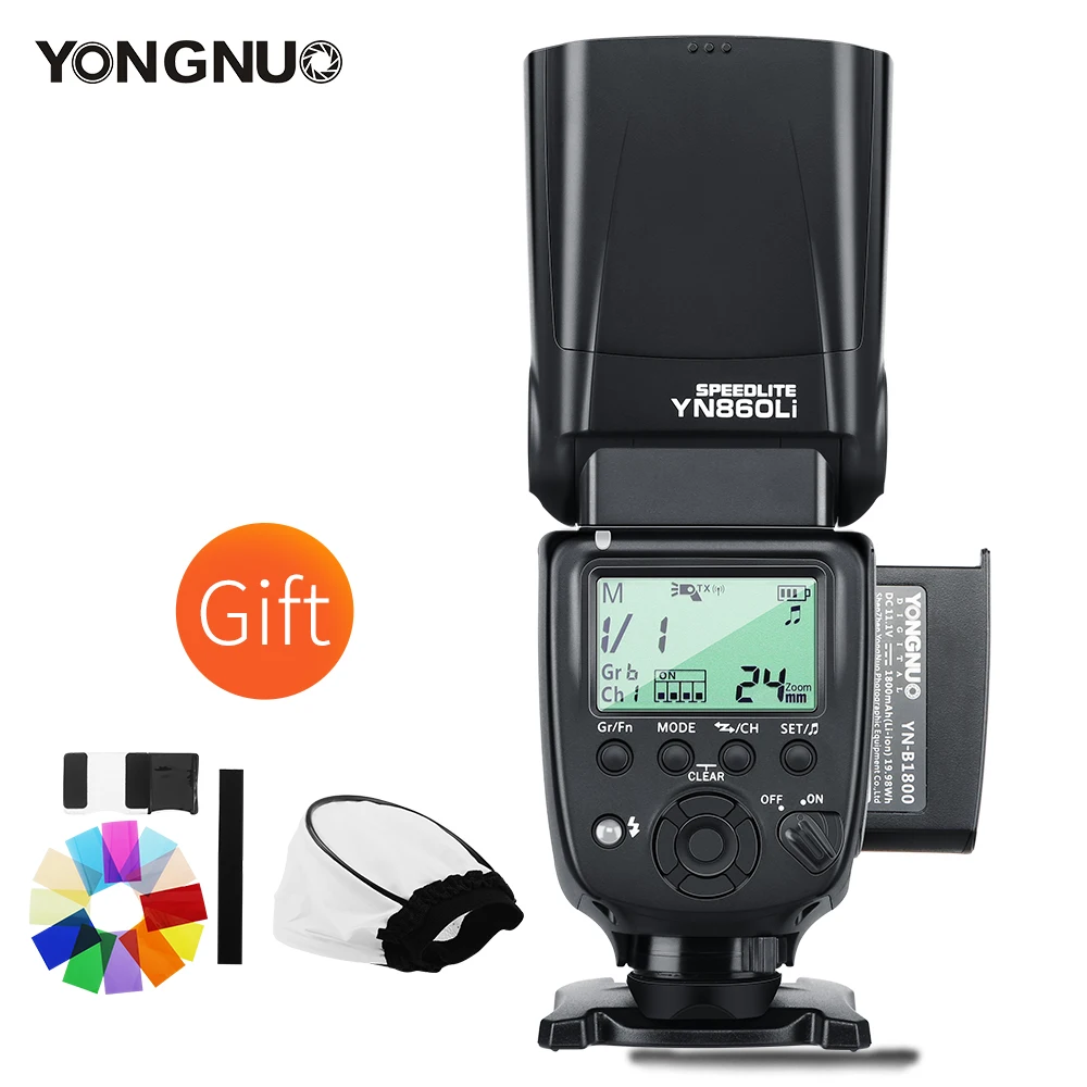 YONGNUO YN860Li Lithium Flash Speedlite 1800mAh Wireless Falsh Light for YN560III YN560IV YN660 YN968N,Flash Trigger YN560TX-II
YONGNUO YN860Li Lithium Flash Speedlite 1800mAh Wireless Falsh Light for YN560III YN560IV YN660 YN968N,Flash Trigger YN560TX-II