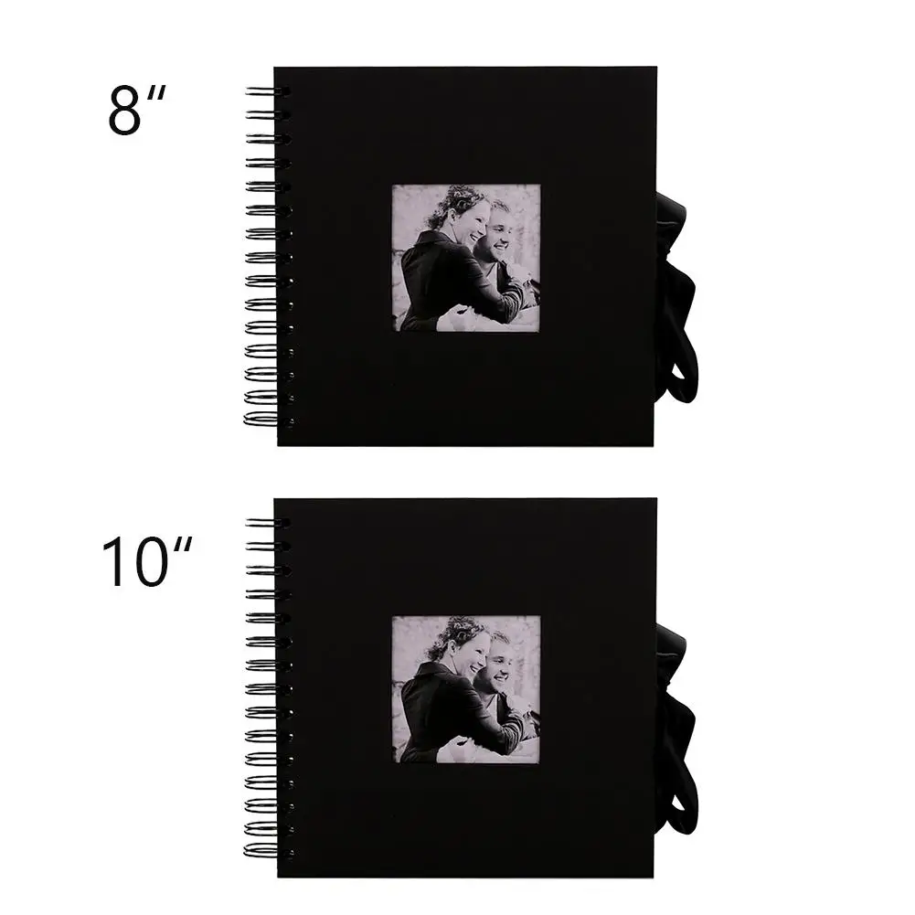 8 Inch 10 Inch 40 Pages Black Special Paper DIY Photo Album Windowing Bow Ribbon Handmade Photo Album For Valentines Day
8 Inch 10 Inch 40 Pages Black Special Paper DIY Photo Album Windowing Bow Ribbon Handmade Photo Album For Valentines Day