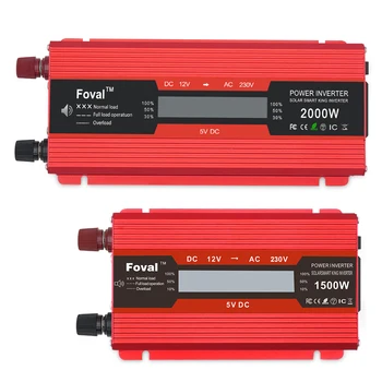 1500W or 2000W power inverter LCD display Solar Adapter dual USB Transformer Convert DC 12V to AC 220V Modified Sine Wave
1500W or 2000W power inverter LCD display Solar Adapter dual USB Transformer Convert DC 12V to AC 220V Modified Sine Wave