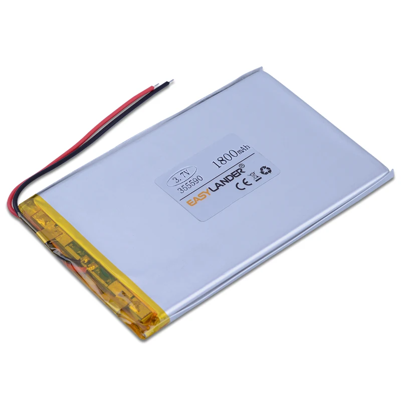 355590 3.7V 1600mAh li-Polymer Li-ion Rechargeable Battery For GPS PSP ipod Tablet PC iPAQ E-book Power bank MID DIY 035590
355590 3.7V 1600mAh li-Polymer Li-ion Rechargeable Battery For GPS PSP ipod Tablet PC iPAQ E-book Power bank MID DIY 035590