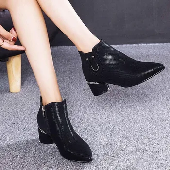 CloverseeKsexy Women short Boots genuine leather Low High Heels Spring pearl Shoes Woman Pointed Toe Ankle Boots ladies shoes
CloverseeKsexy Women short Boots genuine leather Low High Heels Spring pearl Shoes Woman Pointed Toe Ankle Boots ladies shoes