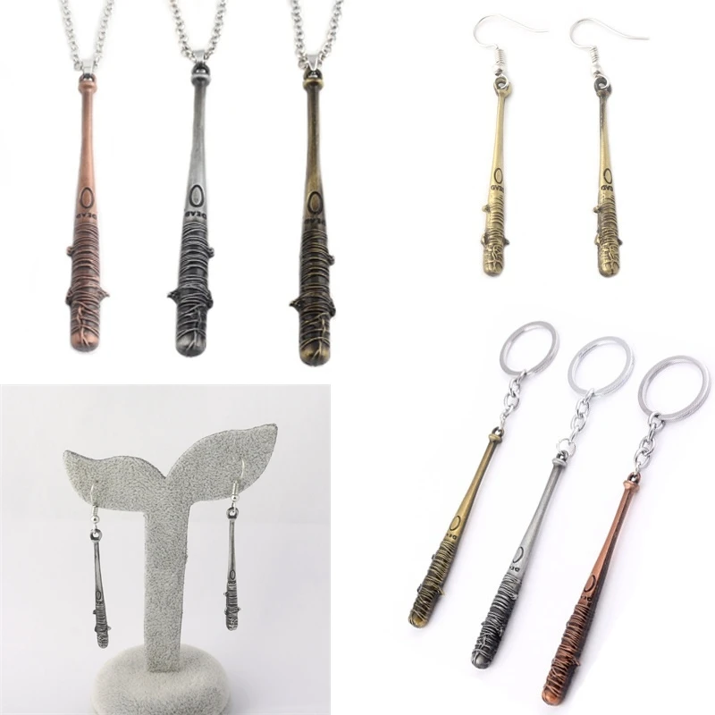The Walking Dead Keychain Negan's Baseball Bat Stick Lucille Keyring Necklace Earrings Pendant Jewelry Action Figure Toys
The Walking Dead Keychain Negan's Baseball Bat Stick Lucille Keyring Necklace Earrings Pendant Jewelry Action Figure Toys