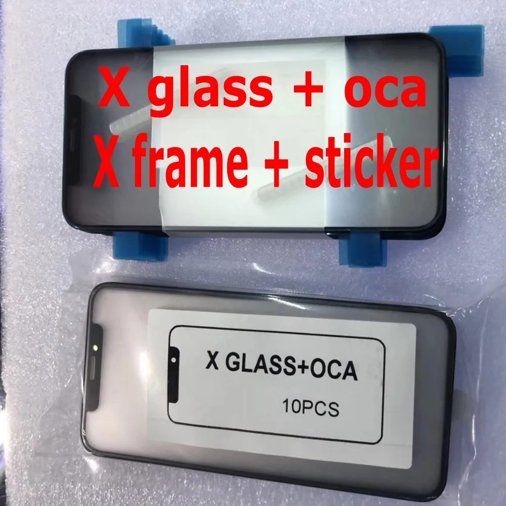 AAAA+ Front Screen Outer Glass with OCA for iPhone x XS XR XSMAX WINDOW frame Bezel with Sticker Kits Assembly Replacement Parts
AAAA+ Front Screen Outer Glass with OCA for iPhone x XS XR XSMAX WINDOW frame Bezel with Sticker Kits Assembly Replacement Parts
