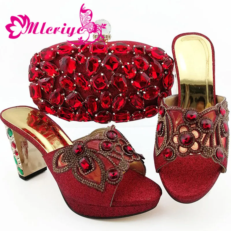 Italian Shoes with Matching Bag Red Color Nigerian Women Wedding Shoes and Bag Set
Italian Shoes with Matching Bag Red Color Nigerian Women Wedding Shoes and Bag Set