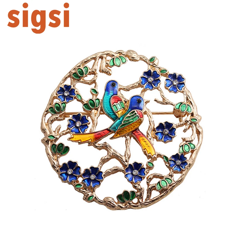 100pcs/ Forest Series Enamel Parrot Bird Drops Glaze Tree Branches Round Alloy Hollow Animal Flower Collar Pin Brooch
100pcs/ Forest Series Enamel Parrot Bird Drops Glaze Tree Branches Round Alloy Hollow Animal Flower Collar Pin Brooch