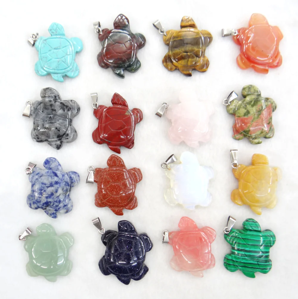 Fashion hot sell carving mixed natural stone pendulums turtle charm pendants fit Necklace jewelry making 8pcs/lot wholesale
Fashion hot sell carving mixed natural stone pendulums turtle charm pendants fit Necklace jewelry making 8pcs/lot wholesale