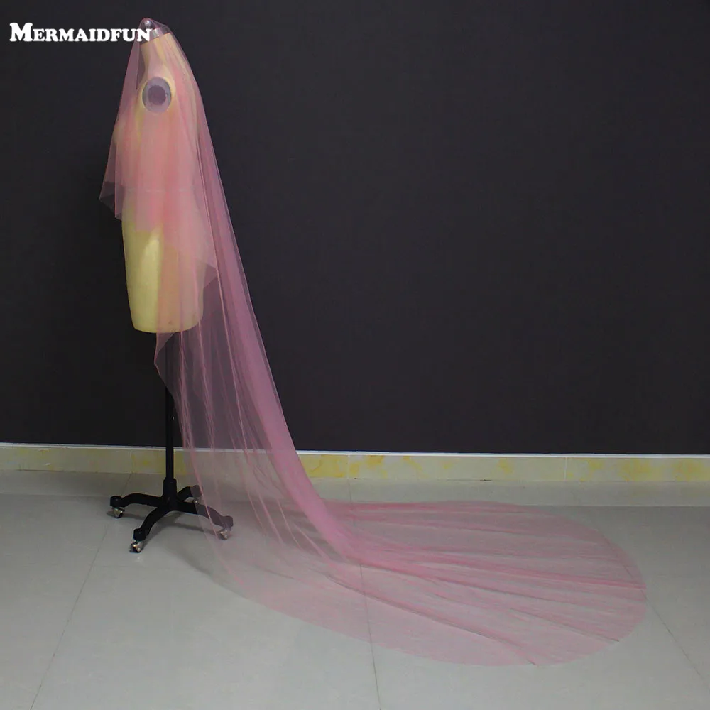 MERMAIDFUN One Layer Cut Edge Pink Tulle Cover Face Long Wedding Veil WITHOUT comb Beautiful Bridal Veil Veu De Noiva Longo
MERMAIDFUN One Layer Cut Edge Pink Tulle Cover Face Long Wedding Veil WITHOUT comb Beautiful Bridal Veil Veu De Noiva Longo