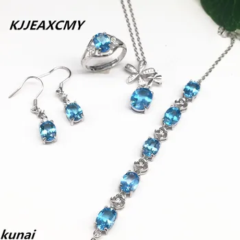 KJJEAXCMY Fine jewelry, 925 silver inlay natural blue topaz set simple wholesale female models
KJJEAXCMY Fine jewelry, 925 silver inlay natural blue topaz set simple wholesale female models