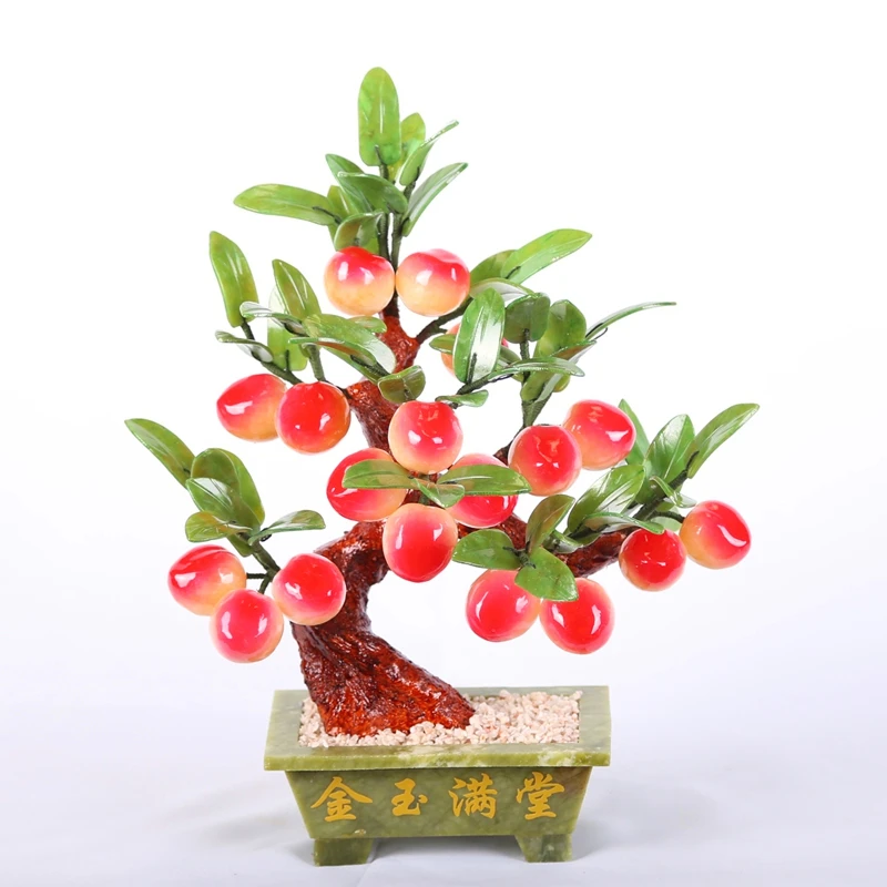 Jade bonsai 18 small potted peach jade Topaz jewelry crafts gifts Home Furnishing living room decoration
Jade bonsai 18 small potted peach jade Topaz jewelry crafts gifts Home Furnishing living room decoration