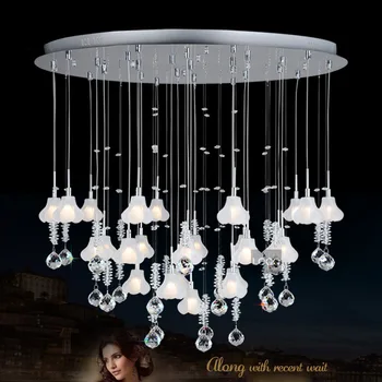 Modern Dining Room Crystal Pendant Lights Restaurant Glass Flower Hanging Lamp Crystal Ball Hanging Kitchen Room Pendant lamps
Modern Dining Room Crystal Pendant Lights Restaurant Glass Flower Hanging Lamp Crystal Ball Hanging Kitchen Room Pendant lamps