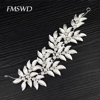 New Silver Color Leaves Pearl Bridal Wedding Headband For Bride Fashion Headdress For Wedding Prom Hair Jewelry Hair Ornaments
New Silver Color Leaves Pearl Bridal Wedding Headband For Bride Fashion Headdress For Wedding Prom Hair Jewelry Hair Ornaments