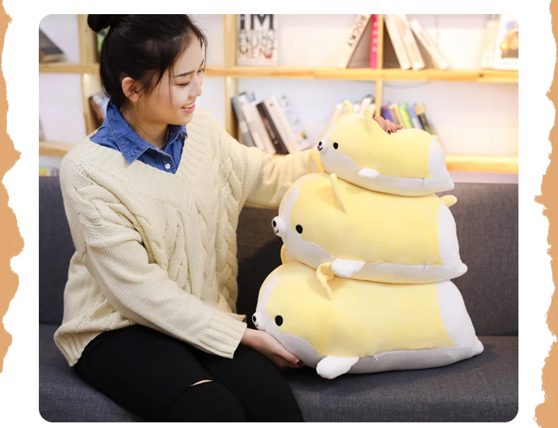squishy corgi plush