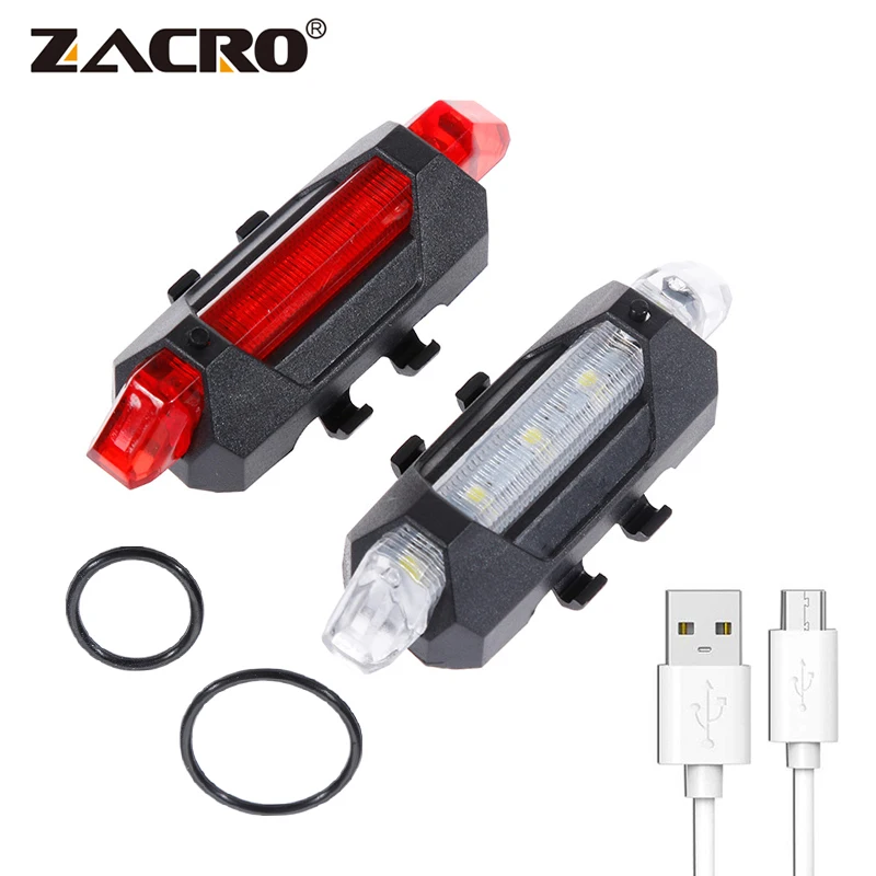 Zacro 3 Color Portable USB Rechargeable Bike Bicycle Tail Rear Safety Warning Light Taillight Cycling Rear Lamp Super Bright
Zacro 3 Color Portable USB Rechargeable Bike Bicycle Tail Rear Safety Warning Light Taillight Cycling Rear Lamp Super Bright