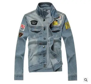Ripped Jeans Male Clothings Denim Jackets Korean Embroidered Jeans Coats Plus Size Hole Printing Spring And Autumn Jacket J1461
Ripped Jeans Male Clothings Denim Jackets Korean Embroidered Jeans Coats Plus Size Hole Printing Spring And Autumn Jacket J1461